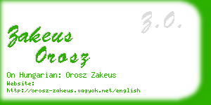 zakeus orosz business card